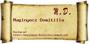Maginyecz Domitilla névjegykártya